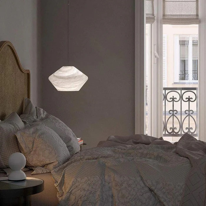 Alabaster Bedside Pendant Light, Living Room Pendant Light