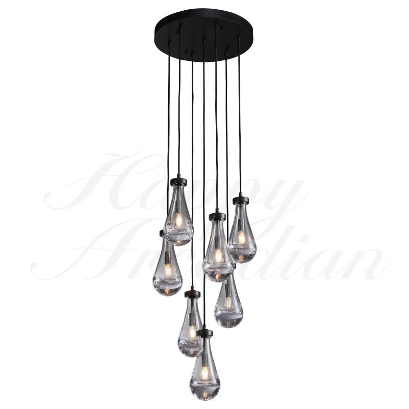 Raindrop Round Chandelier  18",7-Lights