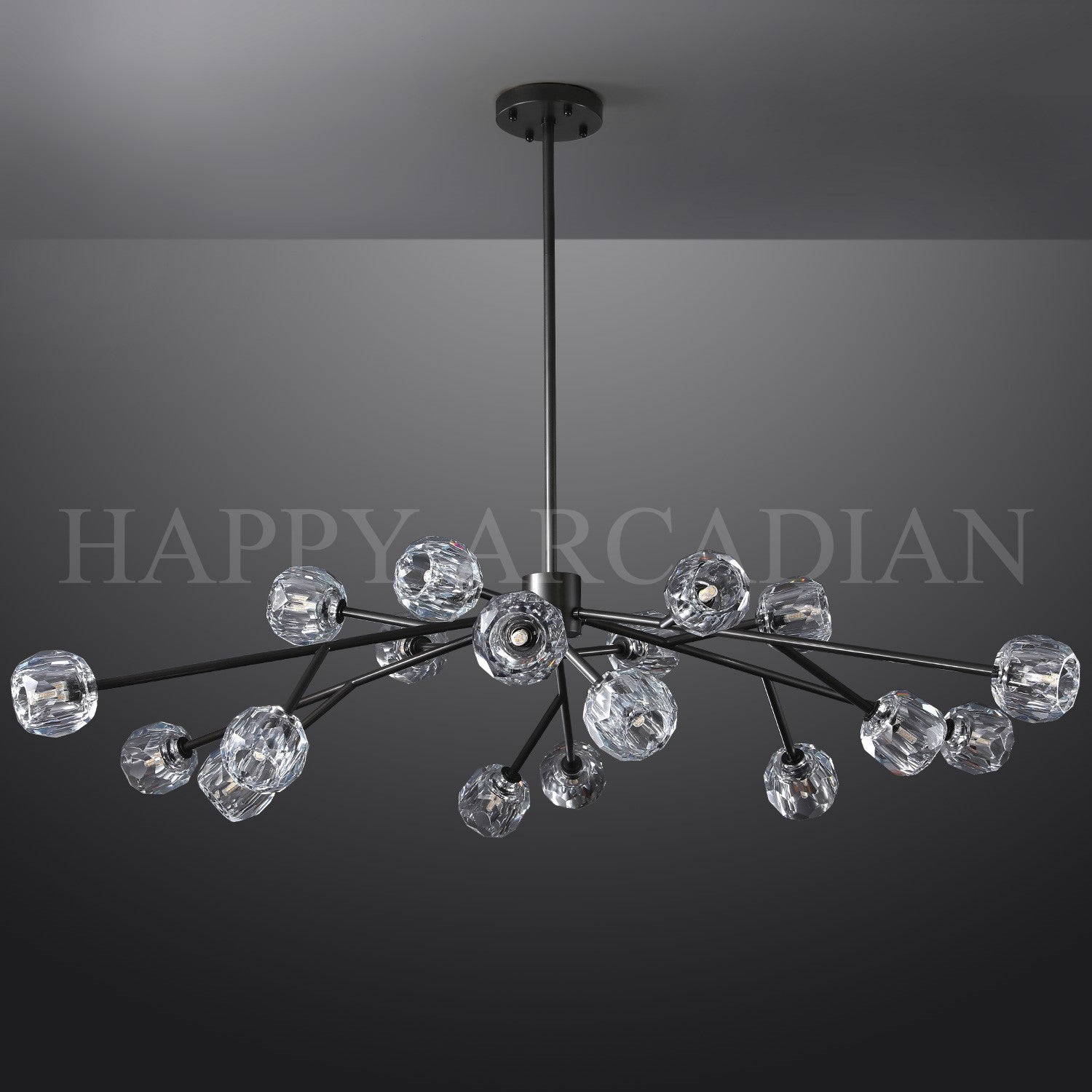 HA Bola De Clear Crystal Round Chandelier 60"