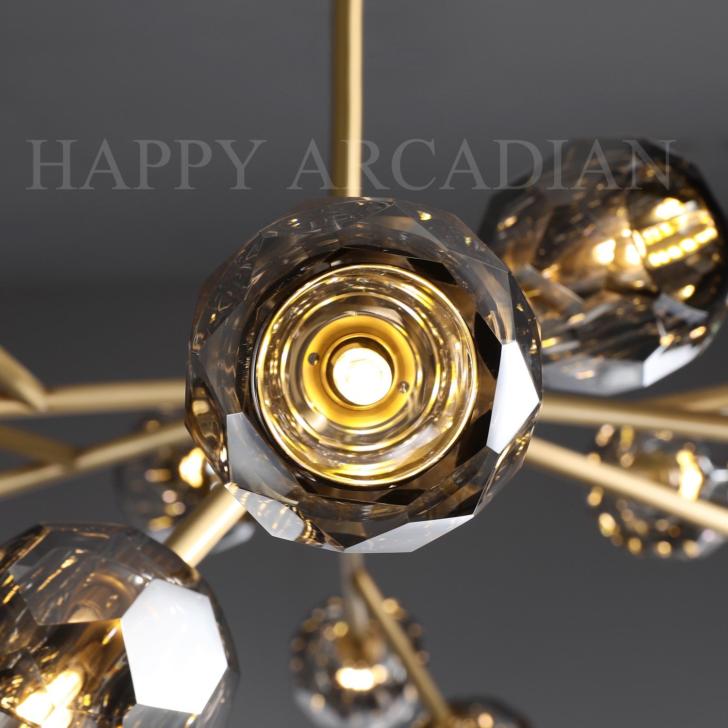 HA Bola De Smoke Ball Round Chandelier 36"