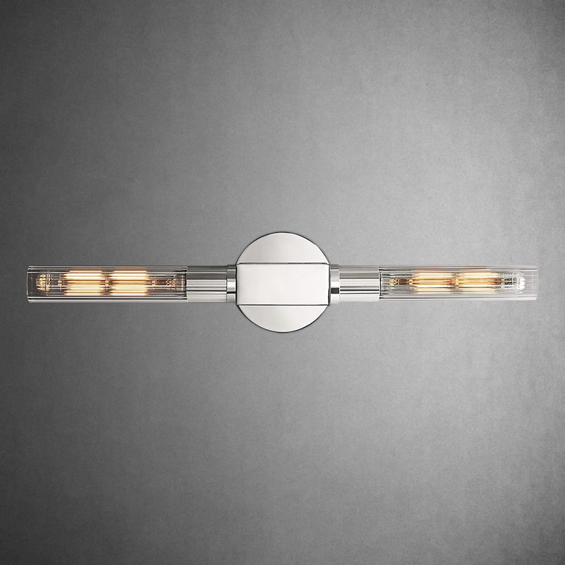 HA Candlestick Glass Wall Sconce for Bedroom