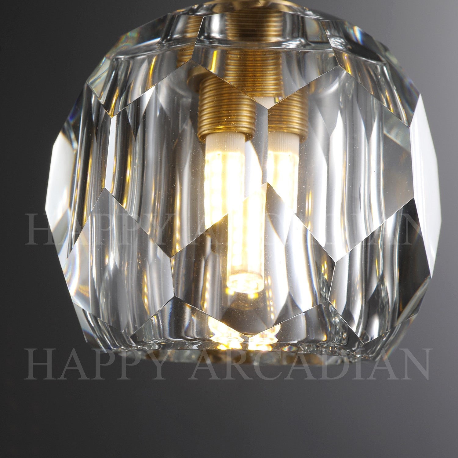 HA Bola De Crystal Round Cluster Chandelier 14" 19''
