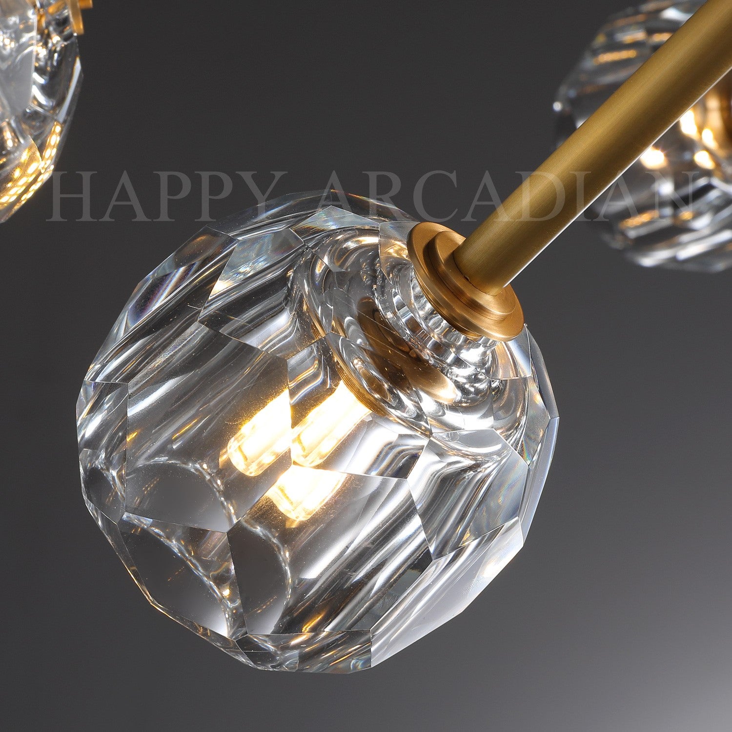 HA Bola De Clear Crystal Round Chandelier 48"