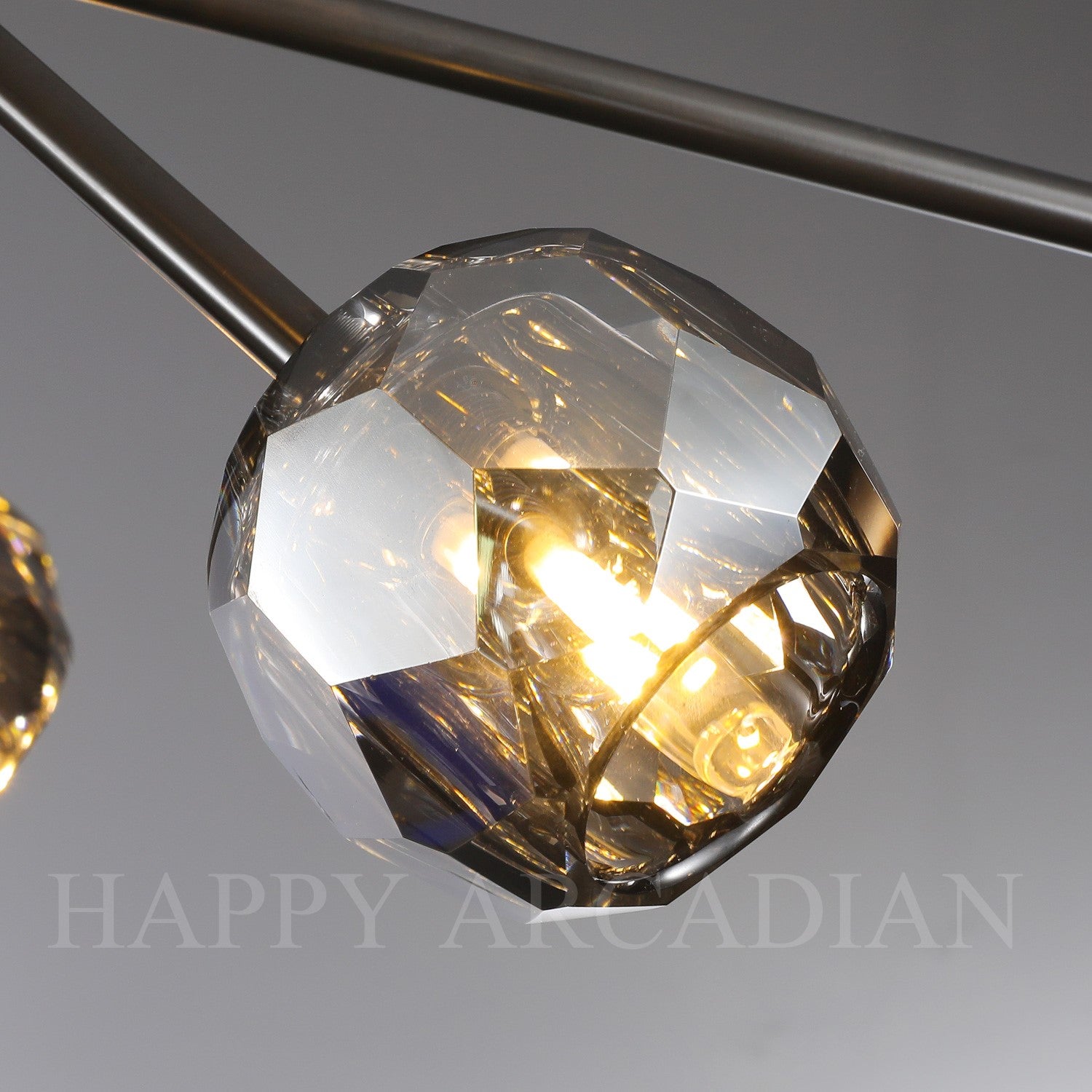 HA Bola De Smoke Crystal Round Chandelier 48"
