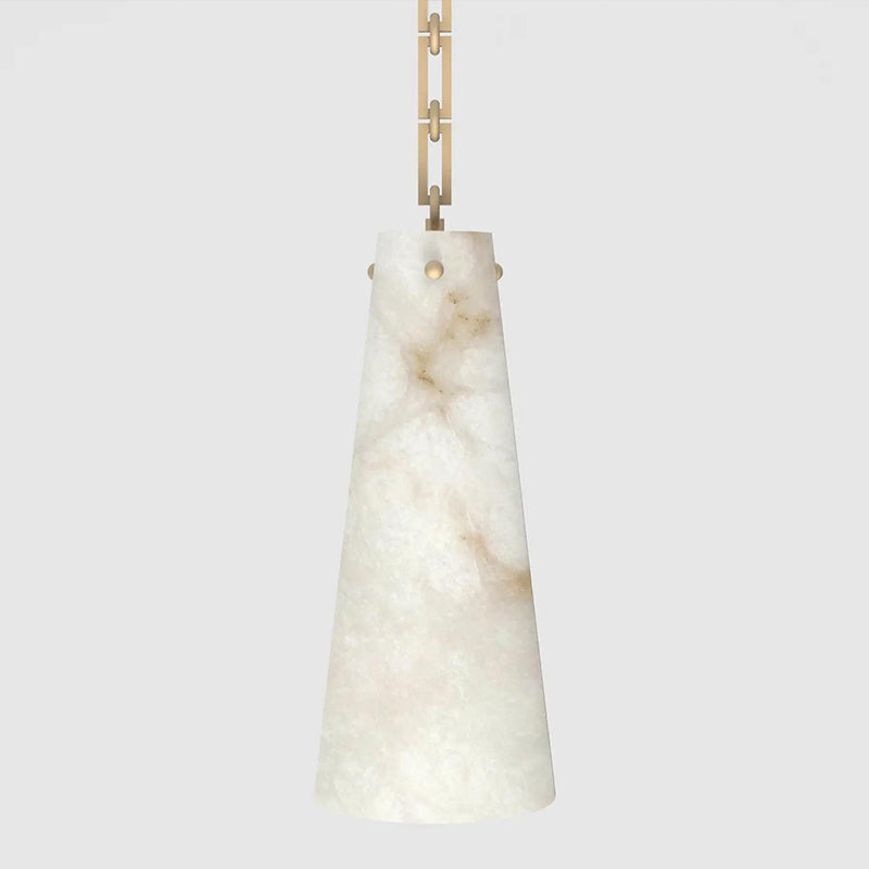 Contemporary Casey Chandelier in Alabaster, 3-Light Vintage Alabaster Pendant Cluster