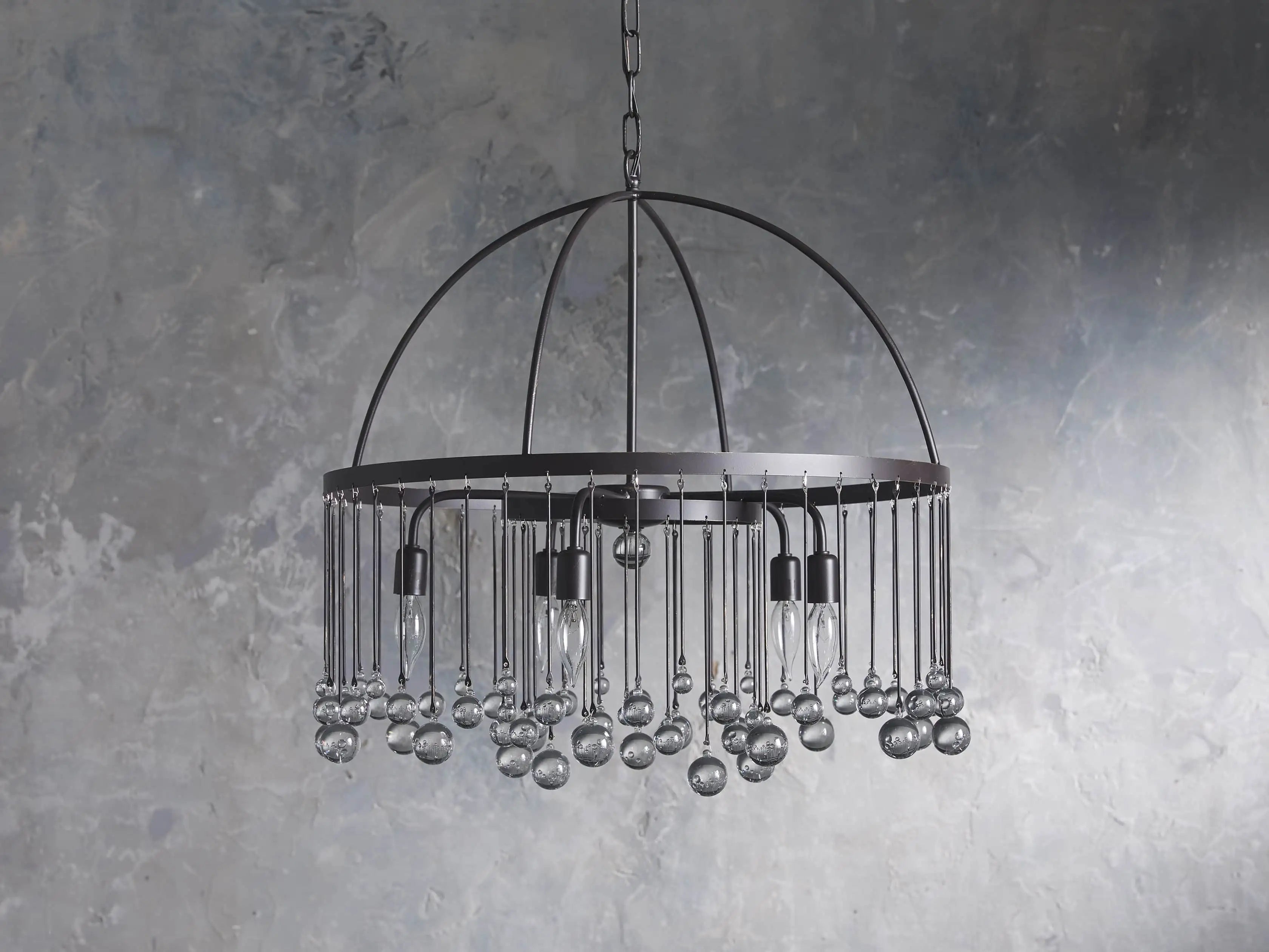 Crystal Ball Aubrey Round Chandelier 5 Light / 8 Light