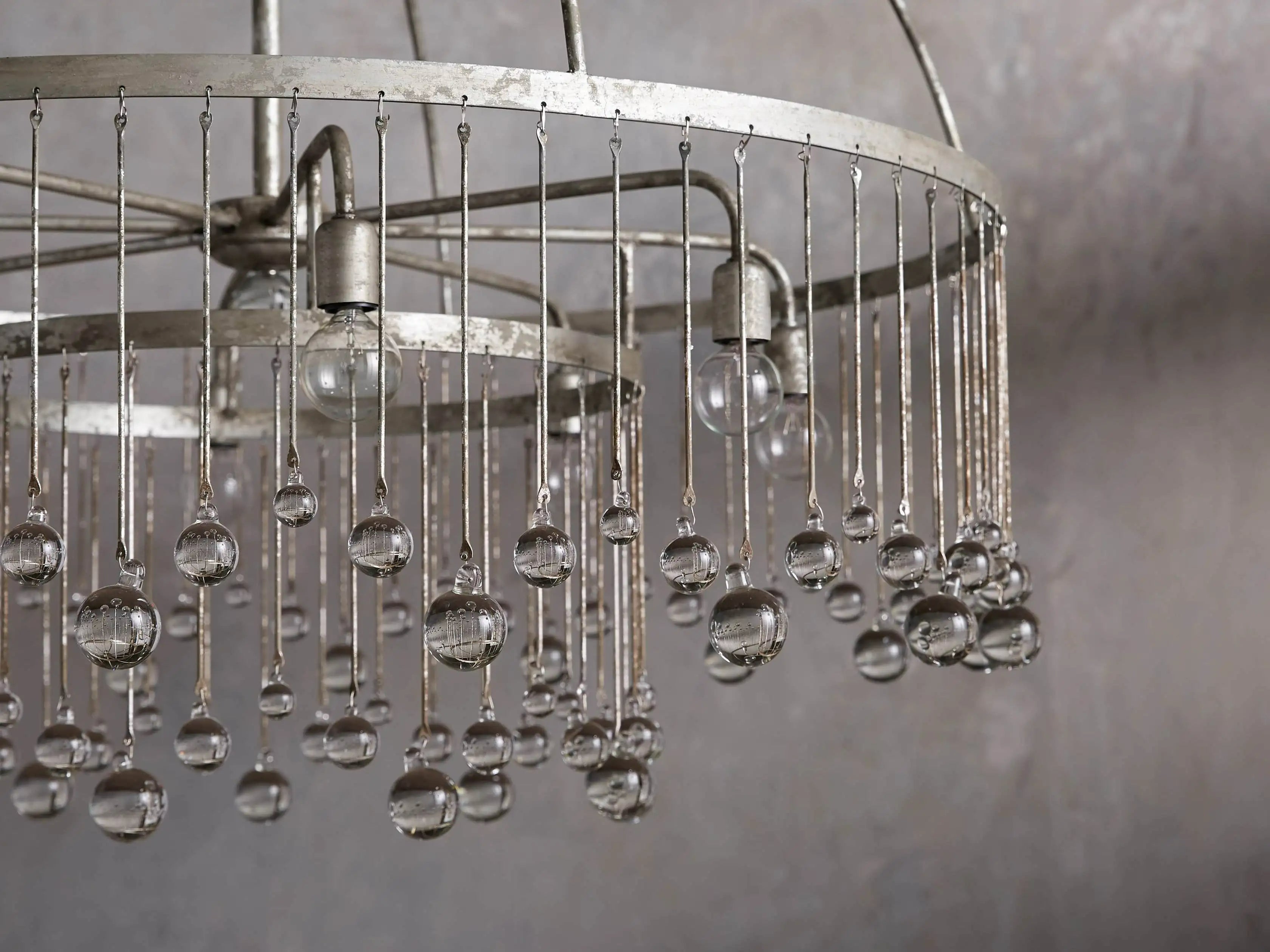 Crystal Ball Aubrey Round Chandelier 5 Light / 8 Light