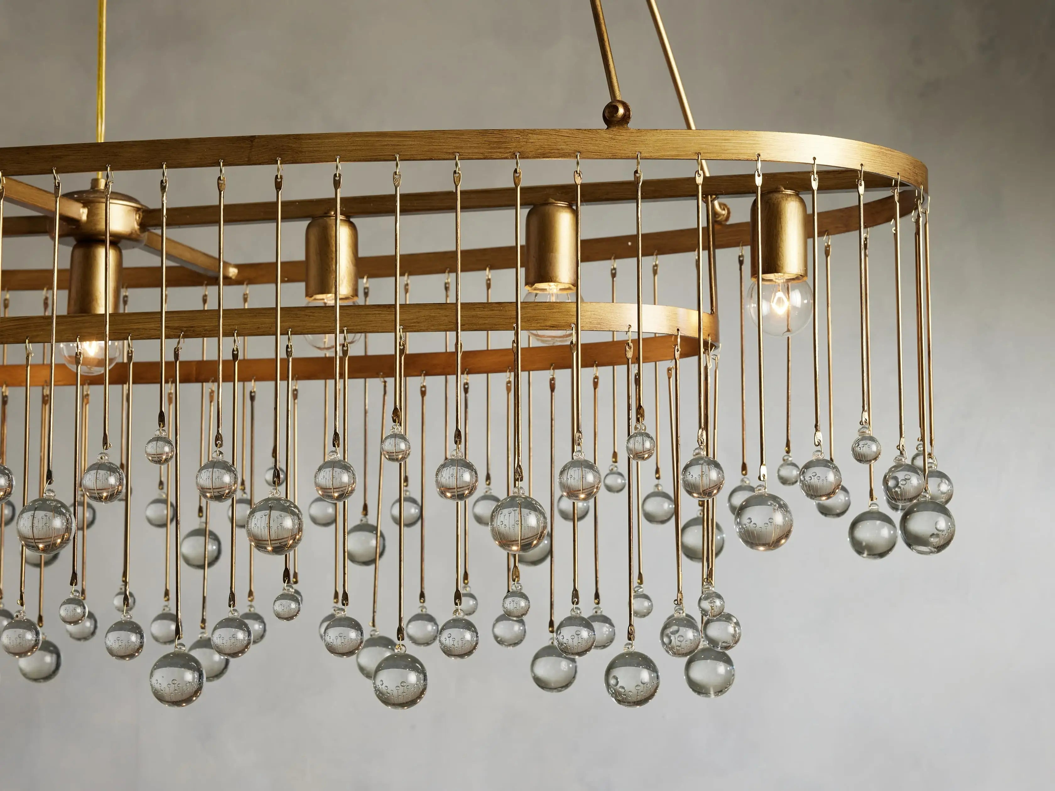 Aubrey Crystal Ball 7 Light Chandelier
