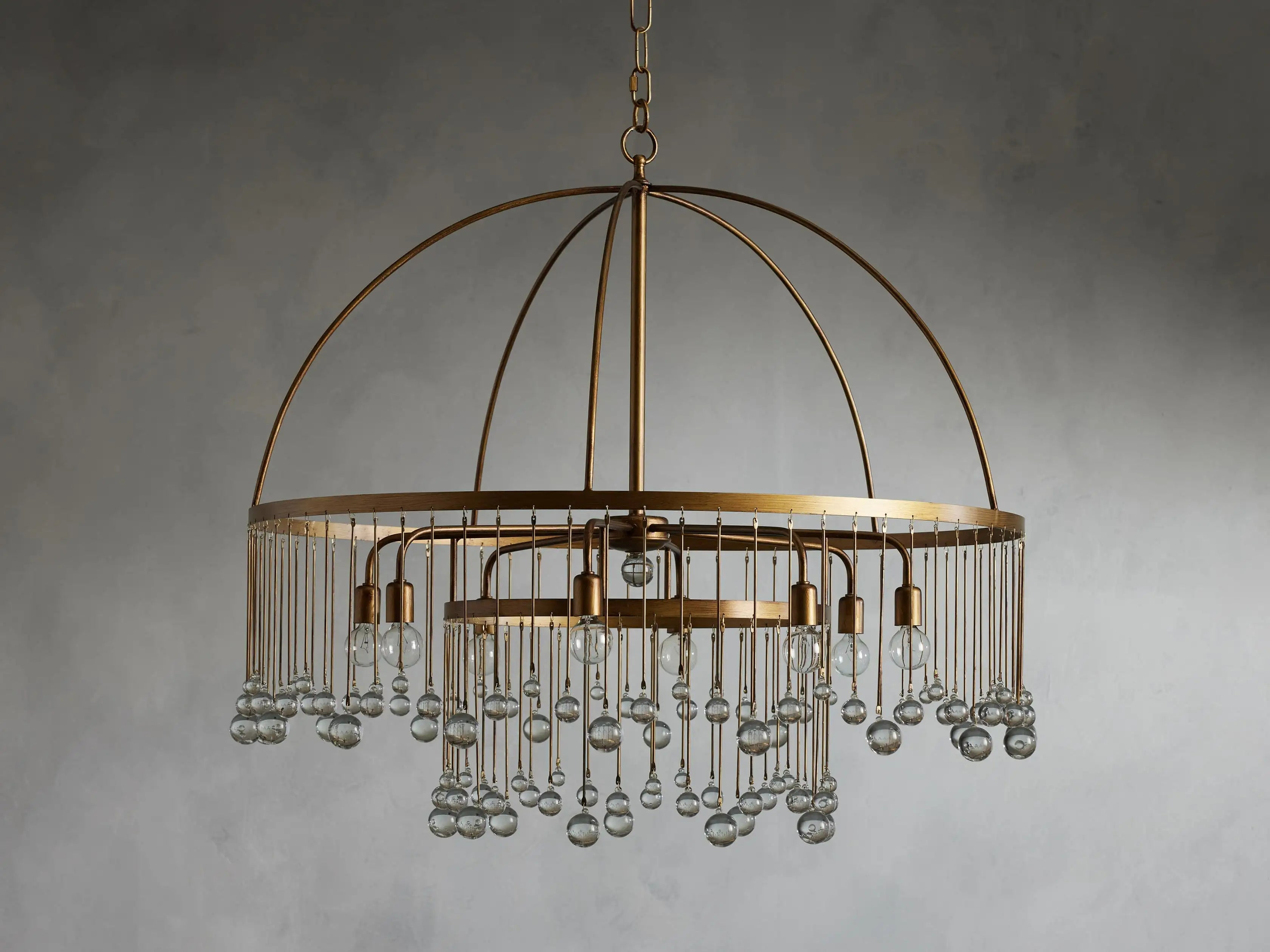 Crystal Ball Aubrey Round Chandelier 5 Light / 8 Light