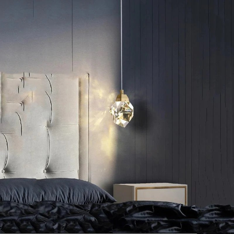 Alan Modern Faceted Crystal Pendant Light