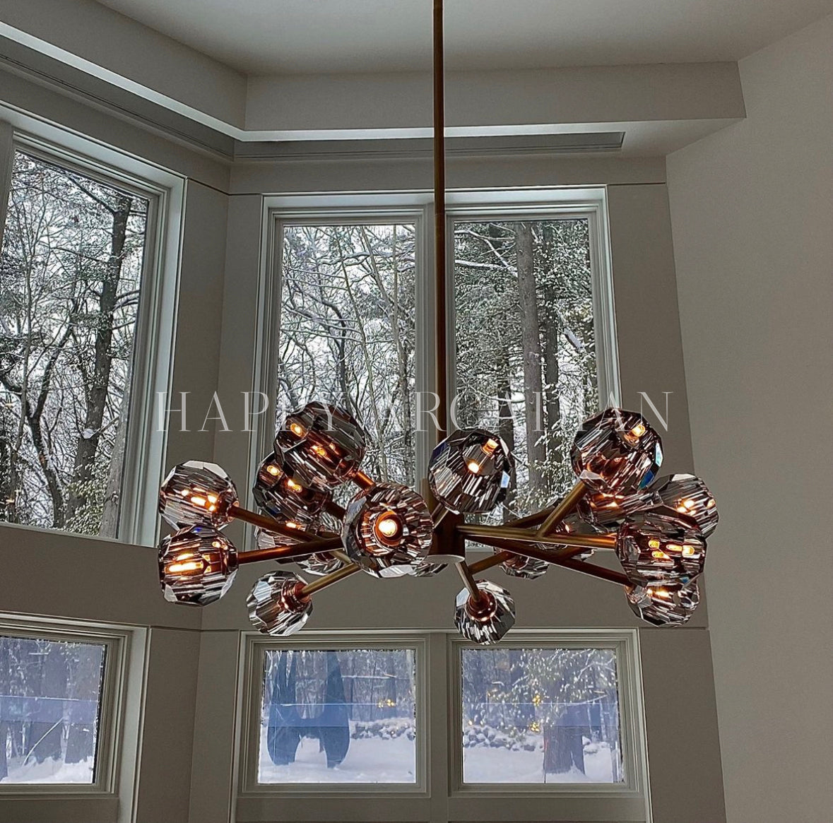 HA Bola De Round Chandelier