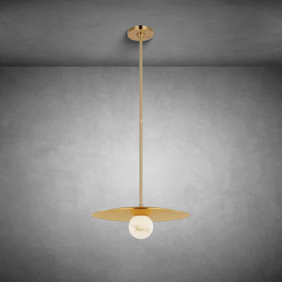 Bobbie Alabaster Indoor Round Ball Pendant Lamp 18'' for Kitchen Island