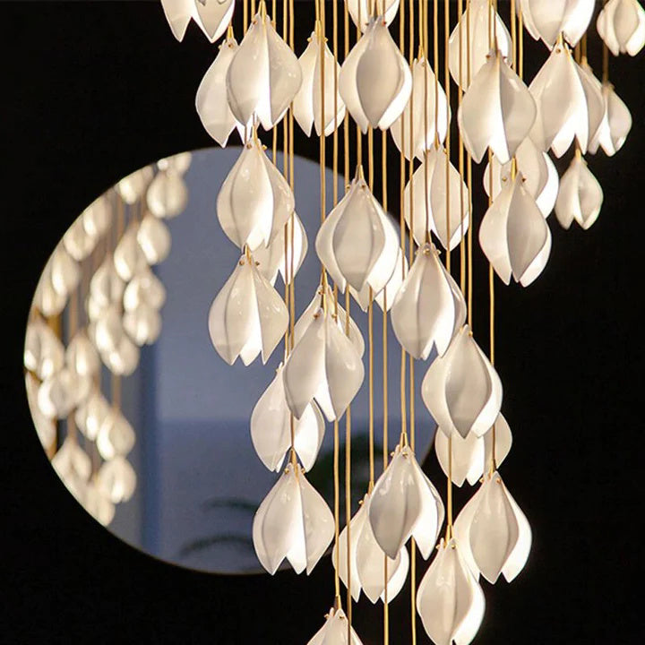 Ariana Modern Bloom Magnolia Ceramic Chandelier