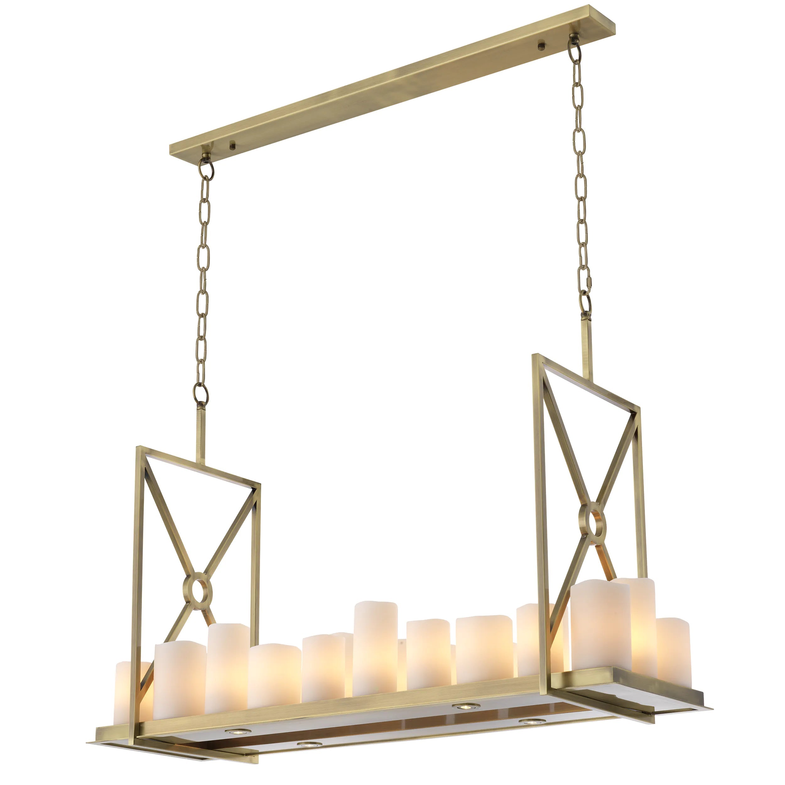 Commodore Modern Chandelier - Black/Brass