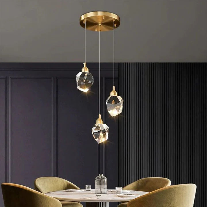 Alan Postmodern Crystal Multi-Lights Pendant Chandelier