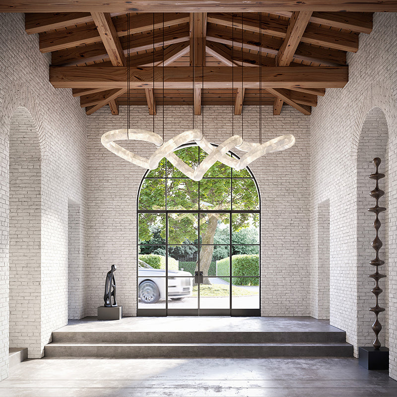 Joshua Luxury Indoor Designer Symmetrical Alabaster Chandelier