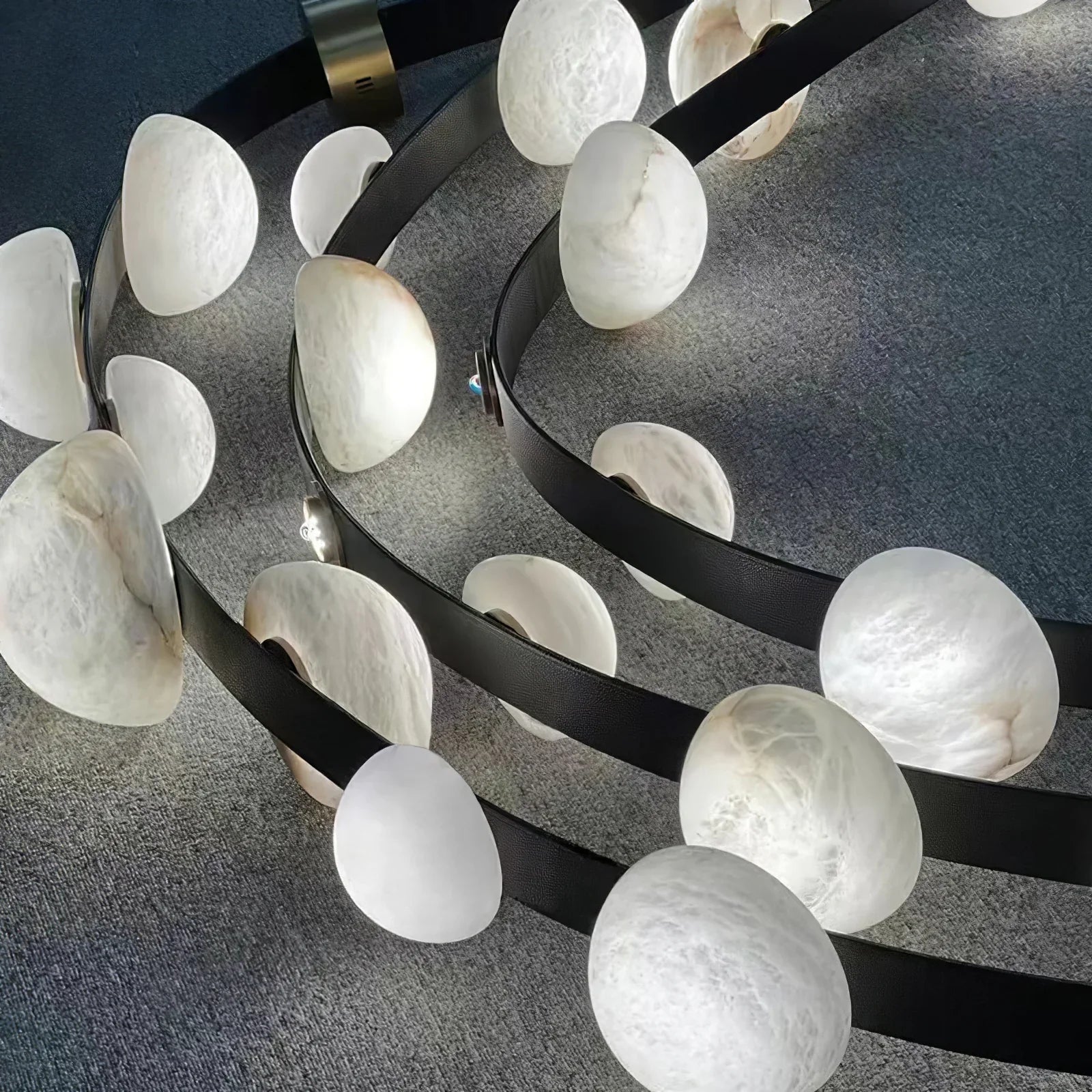 Alex Modern Dew Drops Alabaster Chandelier