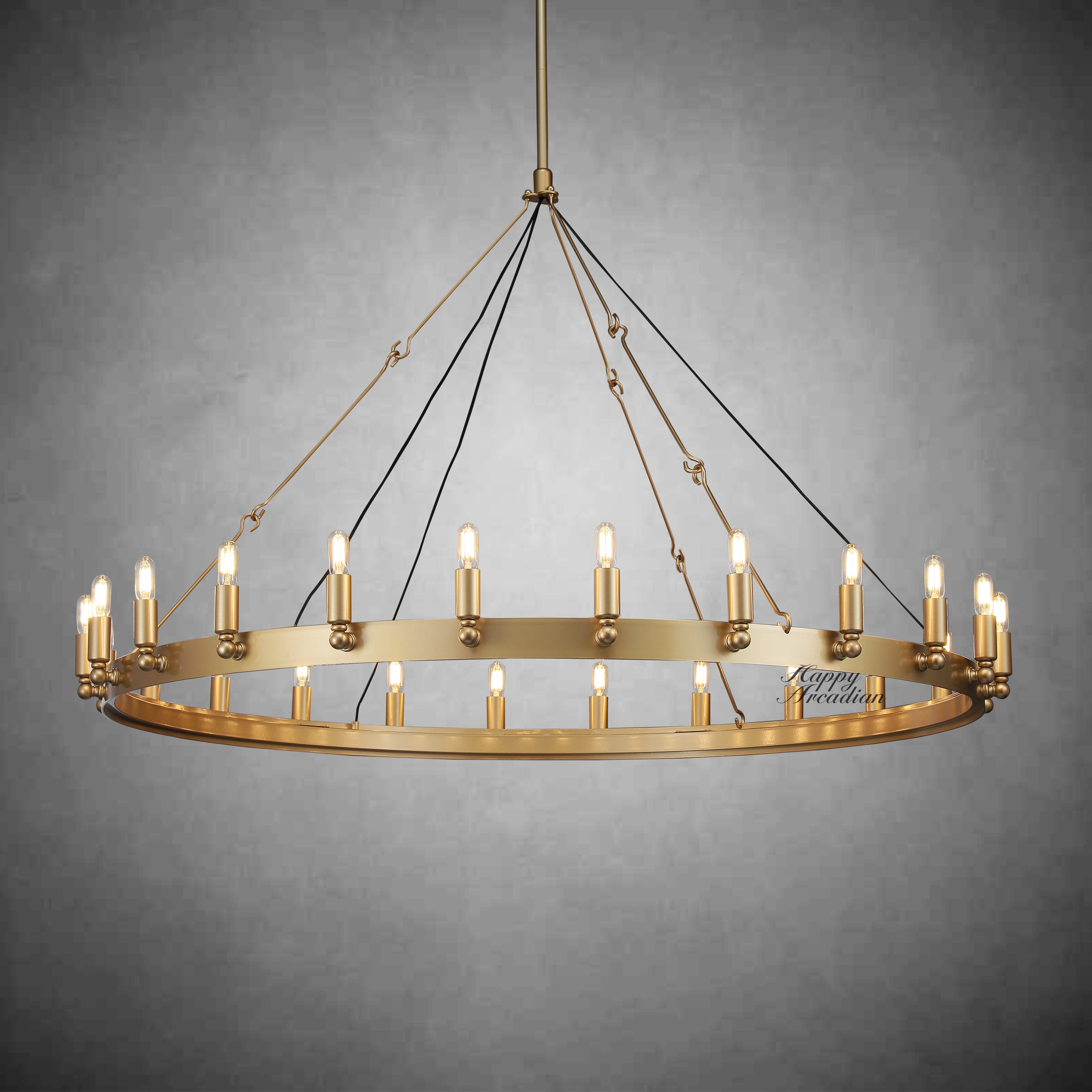 HA Radiant Vintage Lamps, Outdoor Chandelier  Lighting