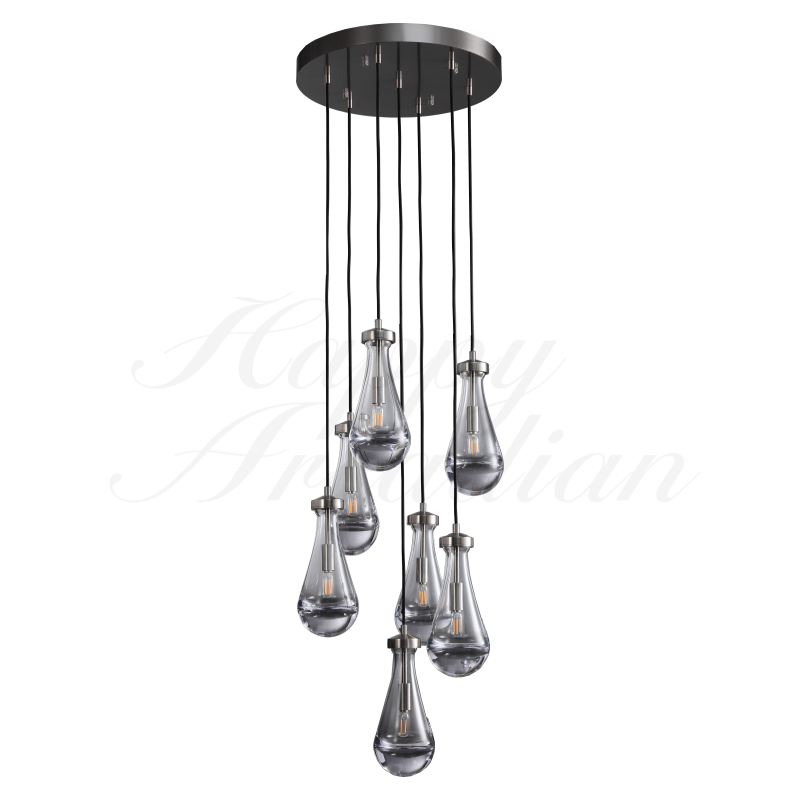 Raindrop Round Chandelier  18",7-Lights