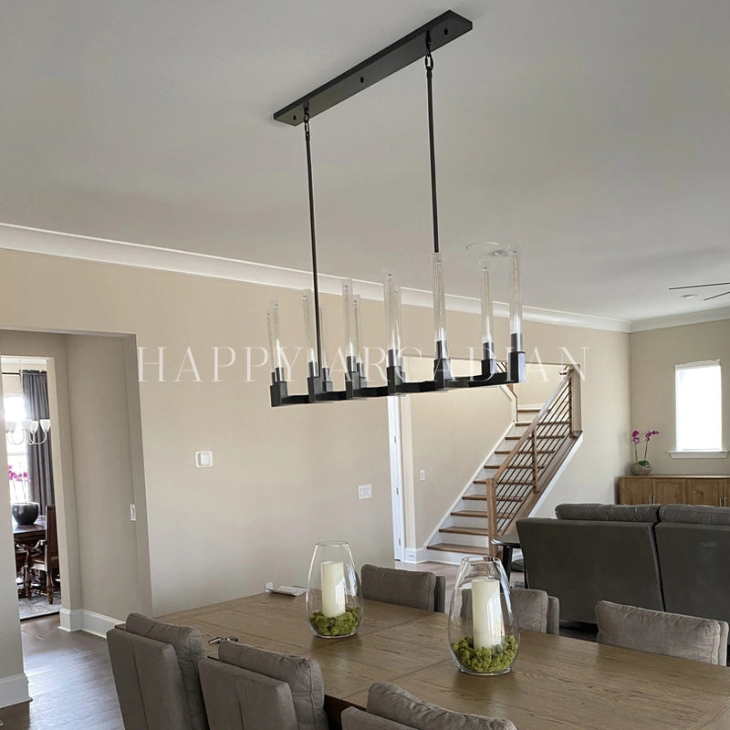 HA Candlestick Linear Chandelier Lighting 55'' 67"