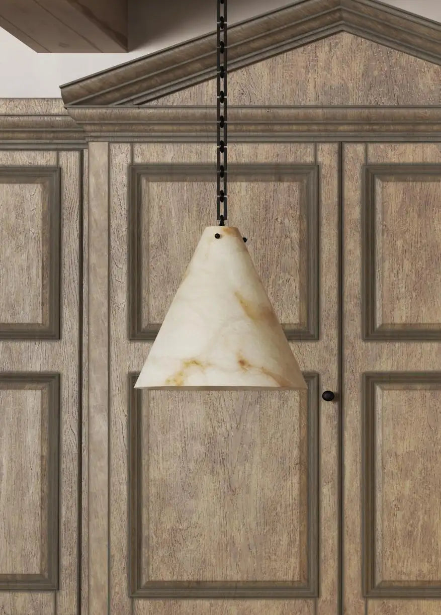 Contemporary Casey Large Alabaster Pendant Light For Kitchen Island, Living Room