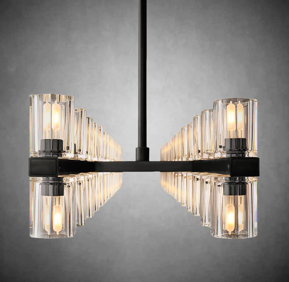 HA Harrison Crystal Rectangular Chandelier 54" 72"