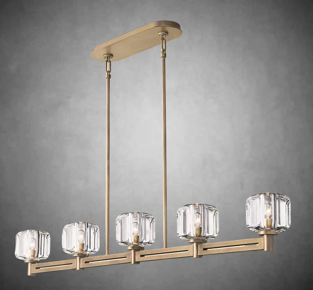 Maelis Linear Chandelier 54" for Living Room, Bedroom, Dining Table