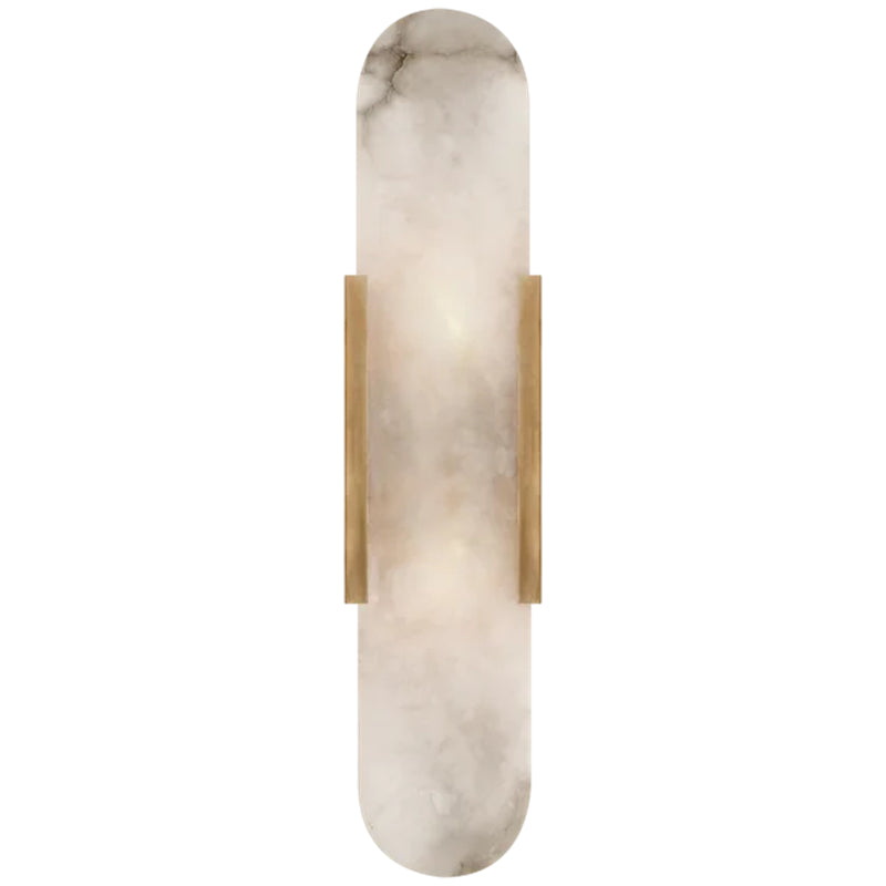 Koltin Melange Elongated Alabaster Wall Sconce  J-CHANDELIER Brass H 20'' 