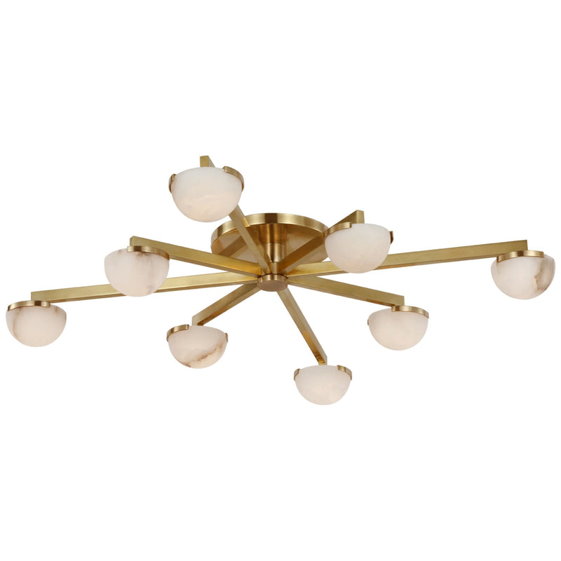 Gisoo Alabaster Large Staggered Arm Flush Mount