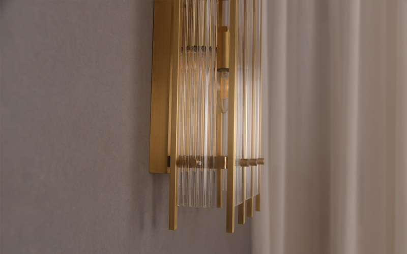 Radiant Brass wall sconce