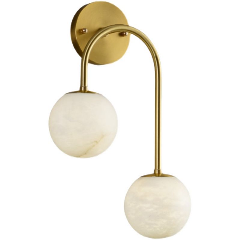 Alabaster Glo Modern Wall Sconce In Bedroom - thebelacan