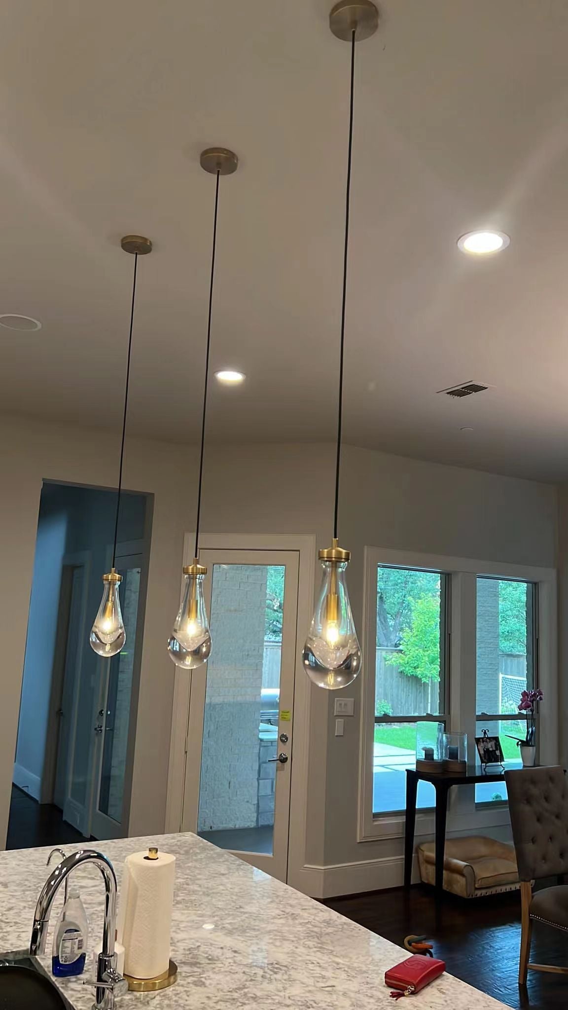 HA Raindrop Glass Pendant Lighting