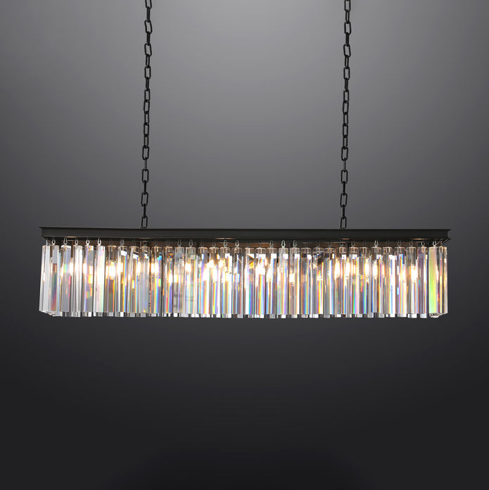 Miria K9 Crystal Rectangular Chandelier 59"