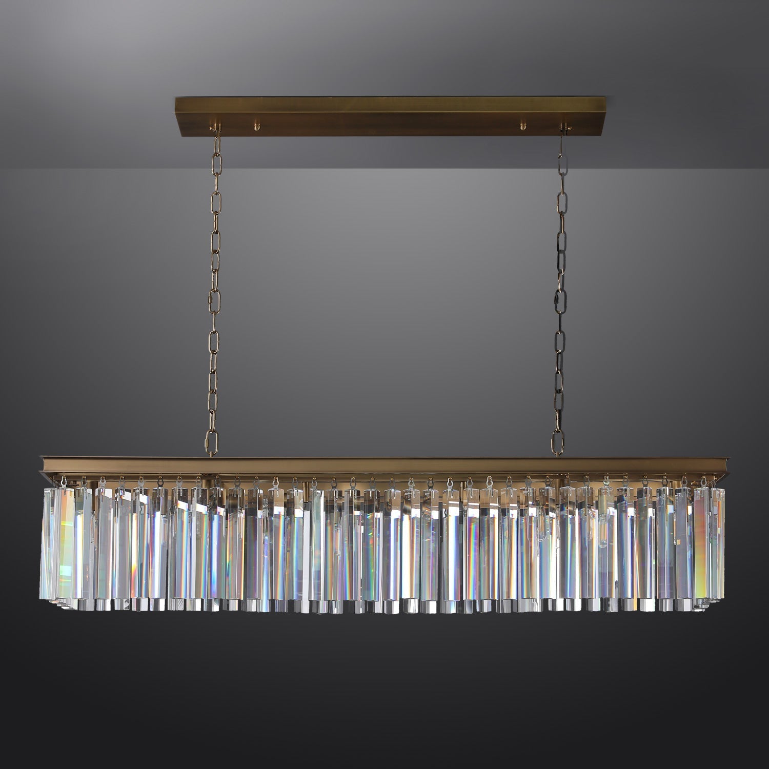 Miria K9 Crystal Rectangular Chandelier 59"