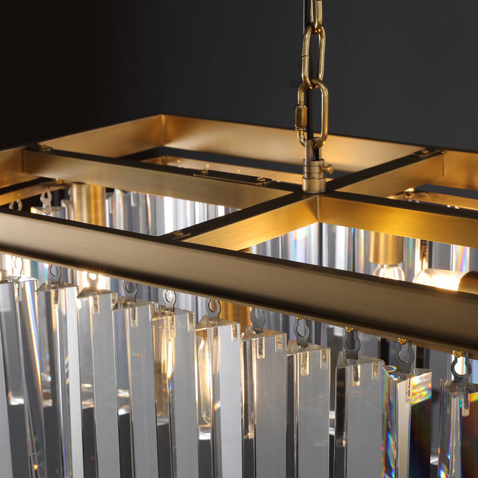 Miria K9 Crystal Rectangular Chandelier 49"
