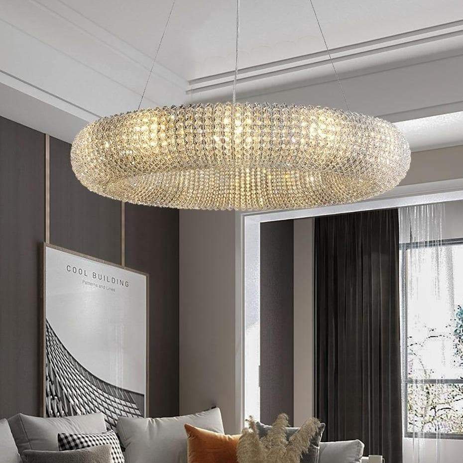 Halo Ring Modern Clear Crystal Chandelier